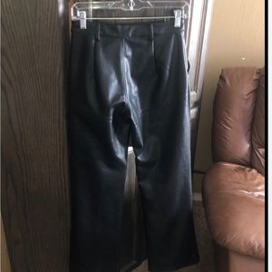 Princess Polly straight leg black faux leather pants